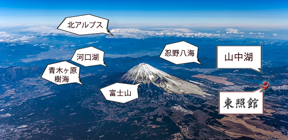 富士山と山中湖ジオラマ