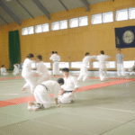 富士山の麓、東照館の武道場で柔道や剣道、空手、合気道など武道合宿